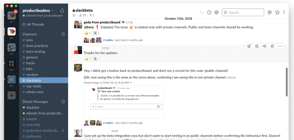 Slack Integration Beta Test