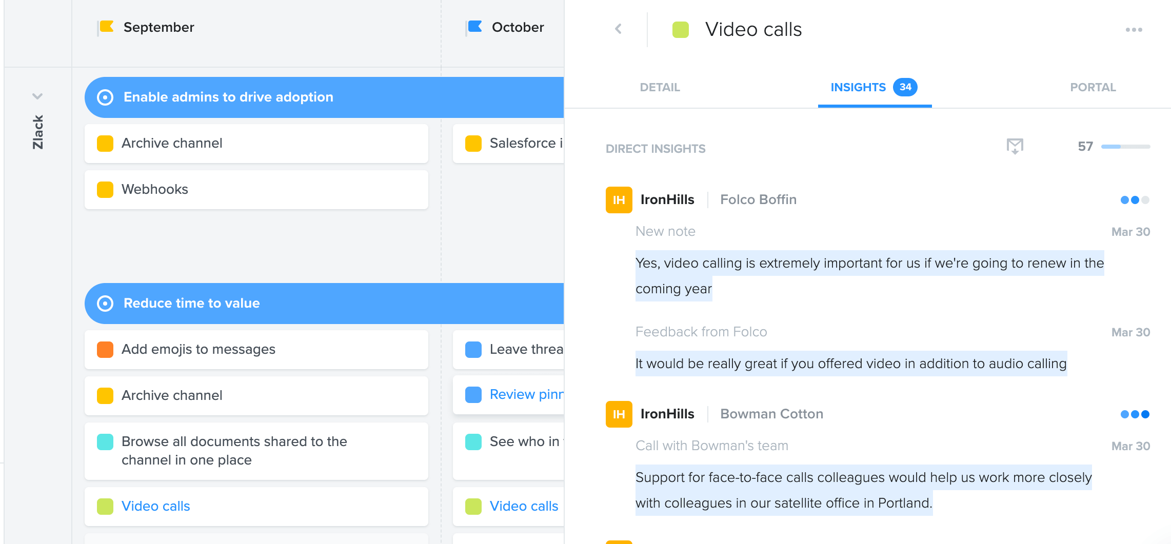 Provide customer context for engineering