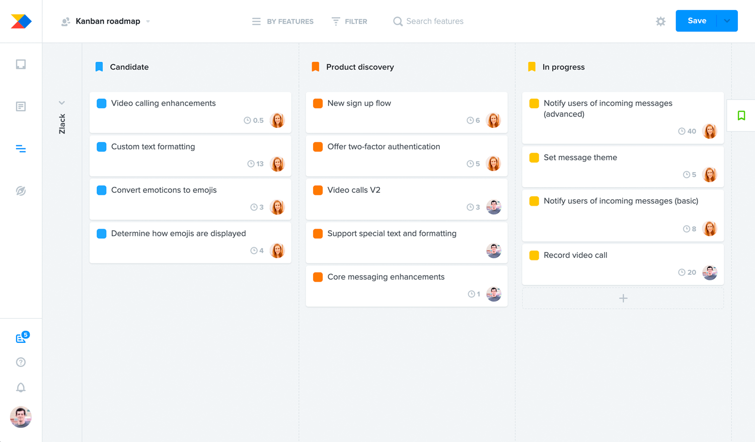 Develop modern, interactive product roadmaps