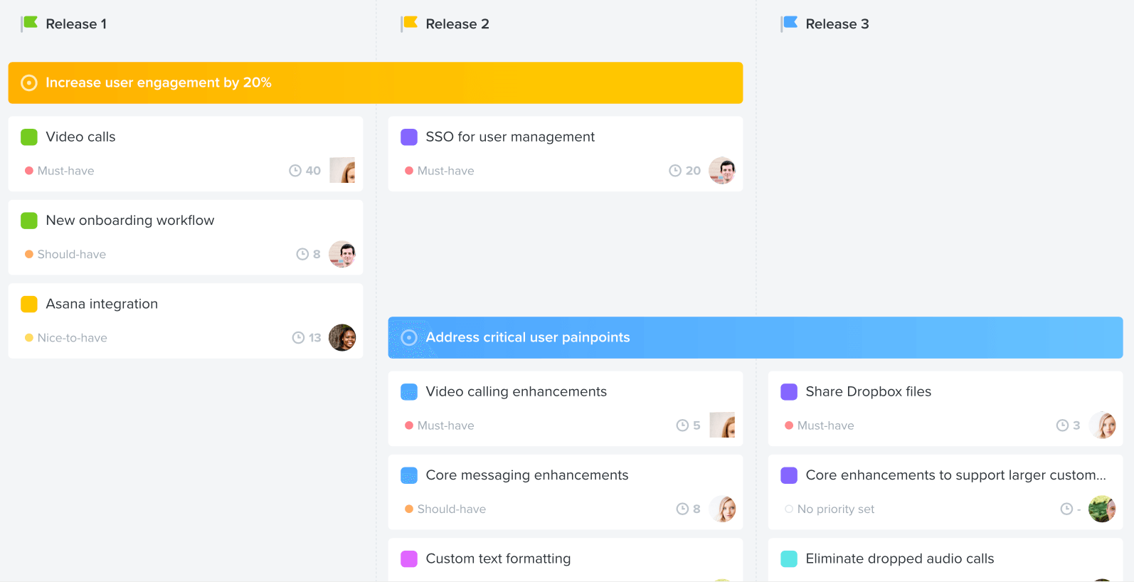 how to create a product roadmap — productboard objective-led roadmap