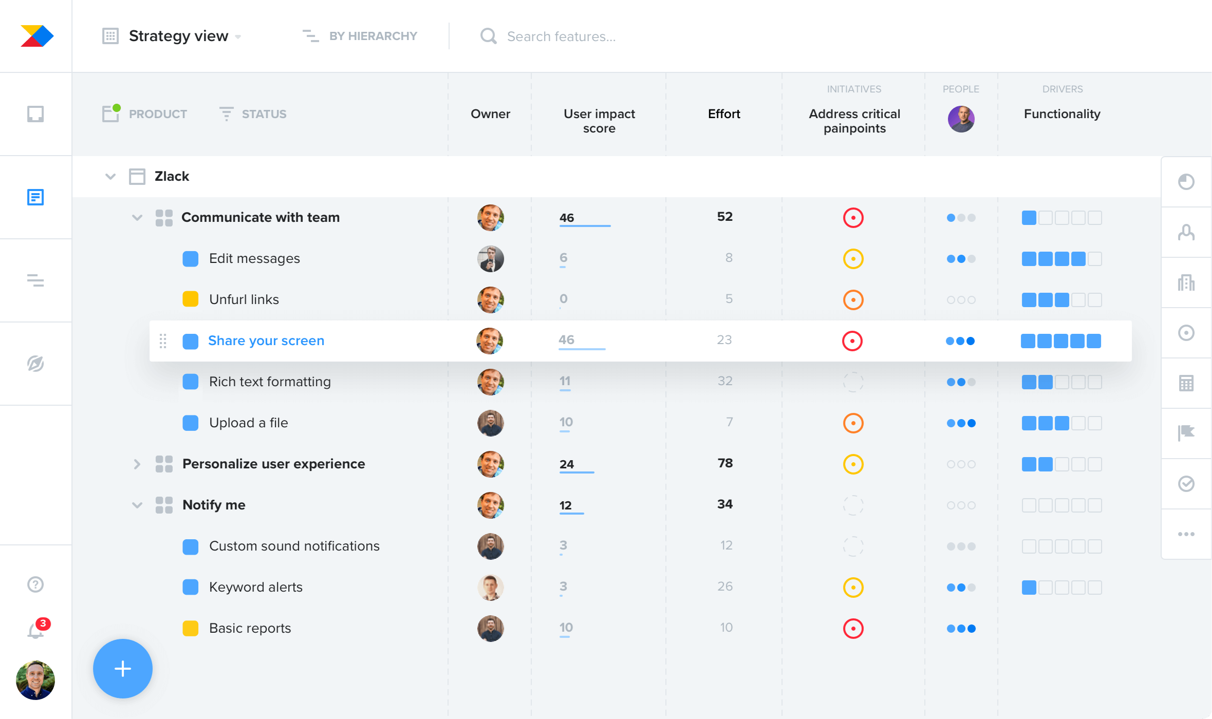 Plan user stories with a product management system