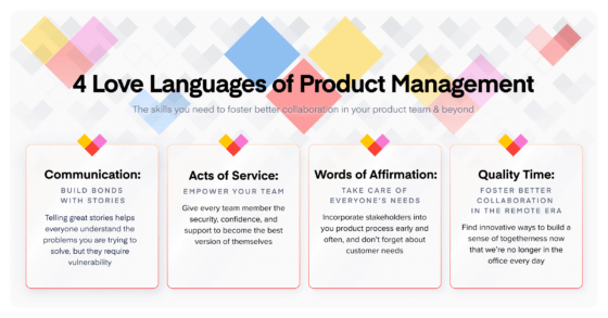 Infographic: The four love languages of product management
