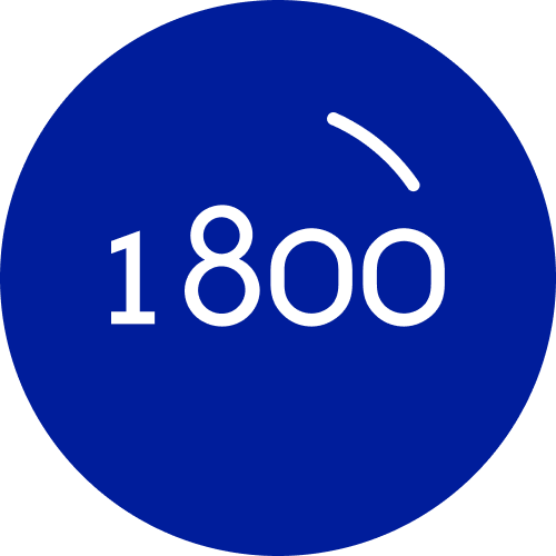 1 800 logo round color