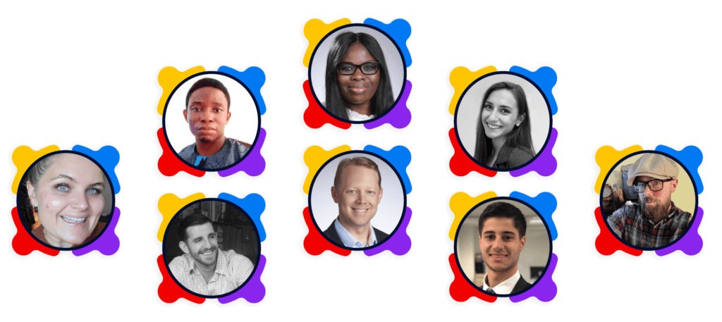 Product Makers Community headshot bubbles cluster