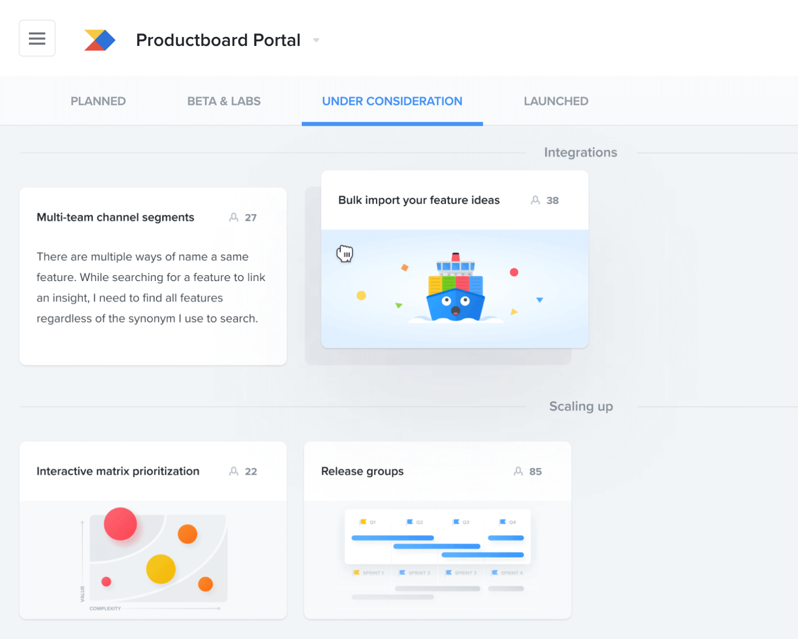Validate Ideas | Productboard