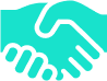 Productboard Use Case Teal Handshake Icon